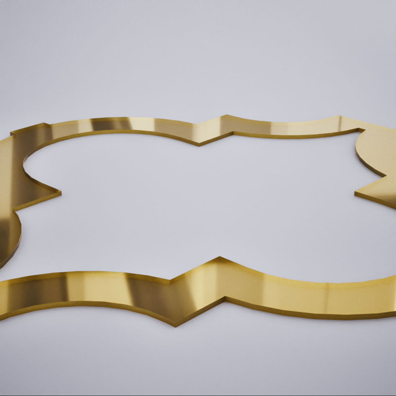 Panneaux muraux décoratifs en acrylique Marrakech, moyenne, l 15 3/8 po x H 15 3/8 po x T 1/8 po, miroir doré, Doré