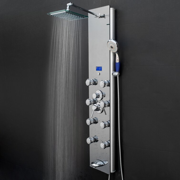 Akdy Tower 51.25" Rain Shower Panel with Adjustable Shower Head