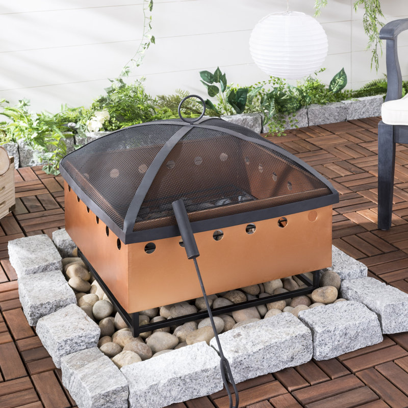 Square Cast Iron Wood Burning Smokeless Fire Pit