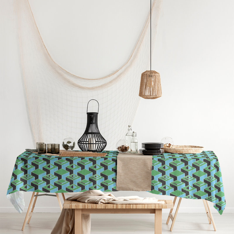 Nappe de gratte-ciels classiques, Vert / Sarcelle