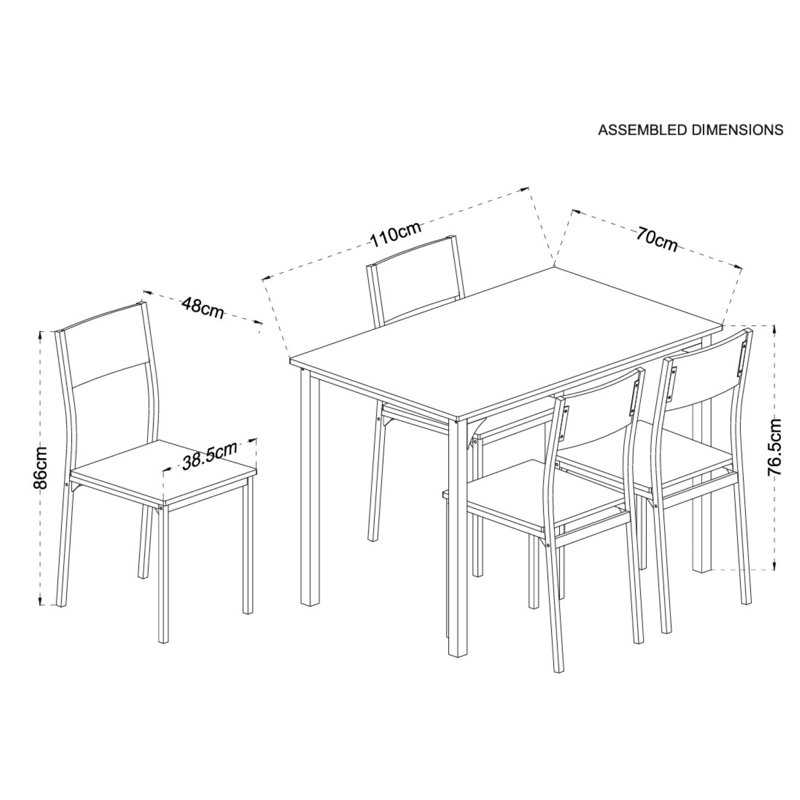 Sitare 4 - Person Dining Set