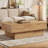 55" Rrustic Brown Wood Coffee Table with Base-982126996
