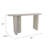 Console Table, White Wood, 63 Inch Rectangular Top With Minimalist Legs