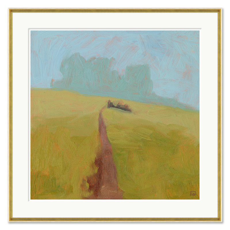 Sim's Creek Upper Pasture With Winter Fog Print by Leslie Snipes