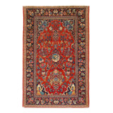 One-of-a-Kind 4'5'' X 7' 1910s Wool Area Rug in
