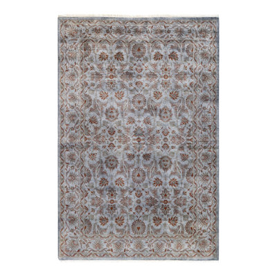 Osbaldo One-of-a-Kind 4' 2" X 6' 4" New Age Wool Area Rug Gray