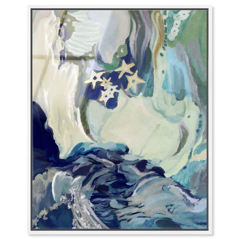 Mermaid Dreams Print by Oliver Gal, 46"H x 37"W, White Floater Frame