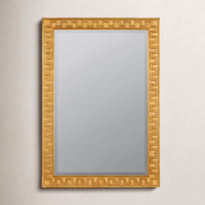 Greek Key Wall Mirror by Erin Gates, Gold