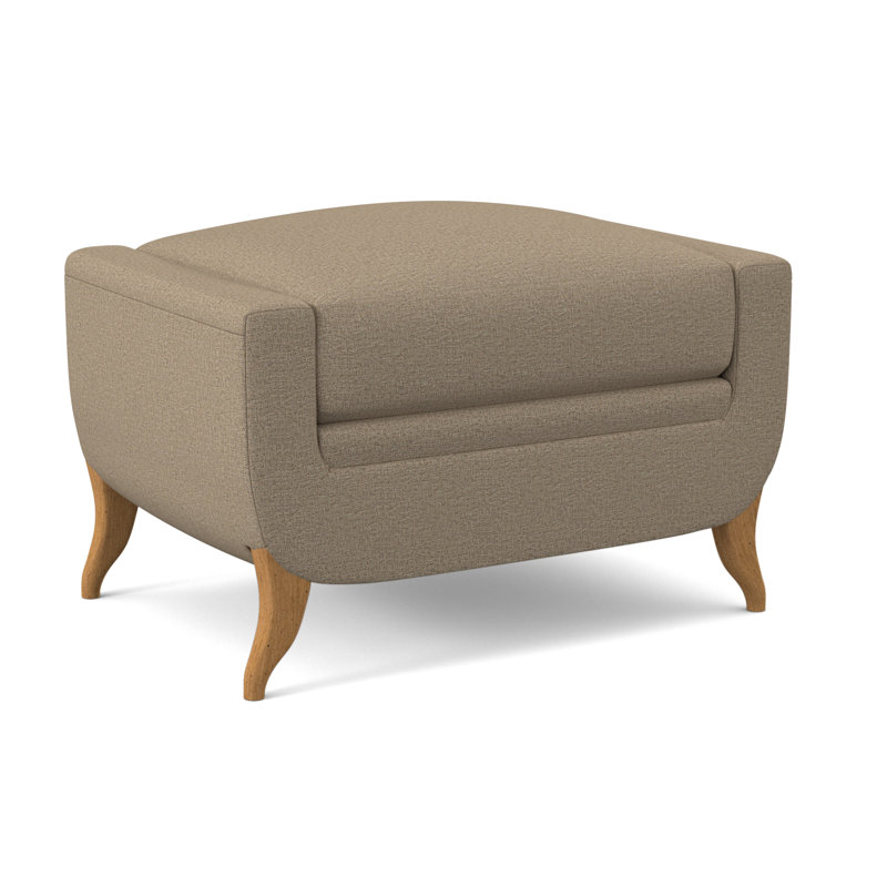 Armstrong Upholstered Ottoman, Amber, Elise Flax