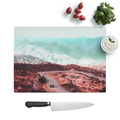 Glass Driving Through Georgia in Abstract Chopping Board