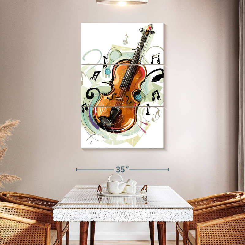Cartoon Violin, H 50 po x l 32 po