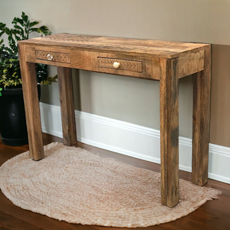 Nirmit 43'' Solid Wood Console Table
