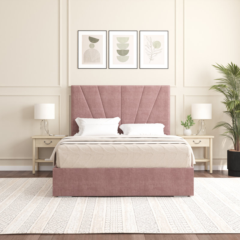 Alahnna Upholstered Bed Frame    , Lilac, Single (3')