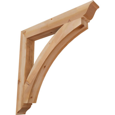 5 1/2"W x 48"D x 48"H Thorton Traditional Smooth Bracket, Western Red Cedar