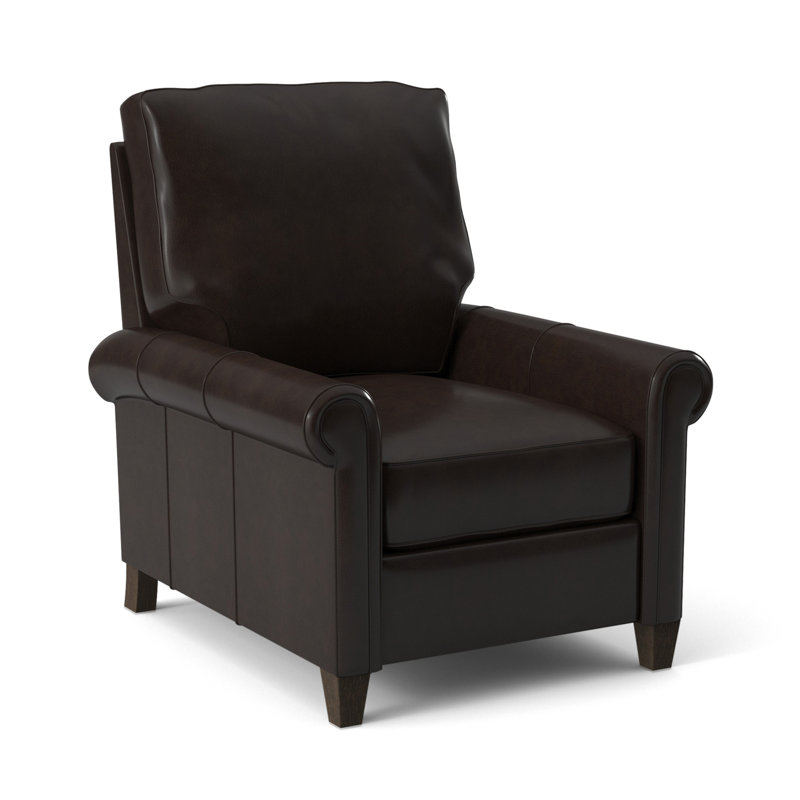 Haskins Recliner, Anilina Hunter Genuine Leather, Cobblestone, Manual