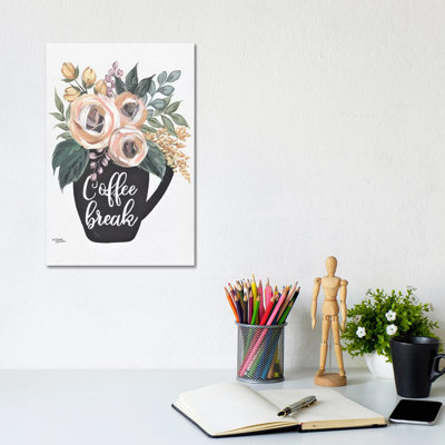 Coffee Break 1 Piece Wrapped Canvas Painting