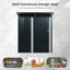 5x3 Metal Outdoor Storage Shed Black With Transparent Plate