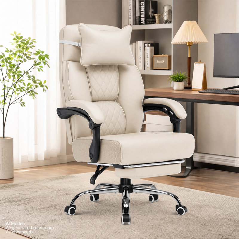LUCKRACER Office Chair, Beige