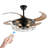 48" Black Remote Control Ceiling Fan Light – Industrial 4-Blade Fan With Cage Design And Adjustable Speed For Living Room, Bedroom, Or Office (Silent/6-Speed/Reversible/Dc Motor)  (Bulb Not Included)