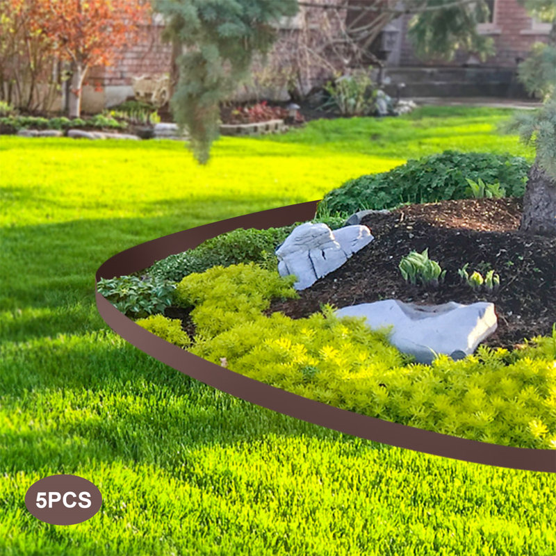 Bordure de jardin, H 5,5 po x l 39 po, Brun