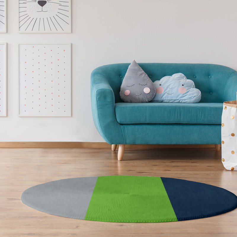 Chenille Indoor Rug, Round 5'