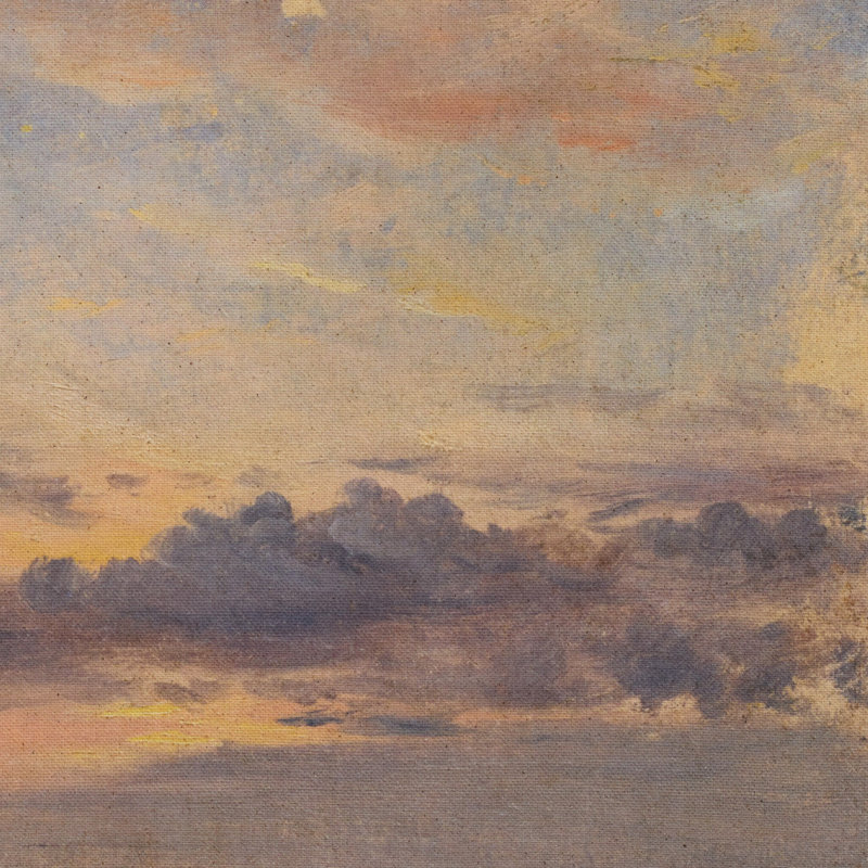 A Parrett - Sunset par John Constable, H 30 po x l 40 po