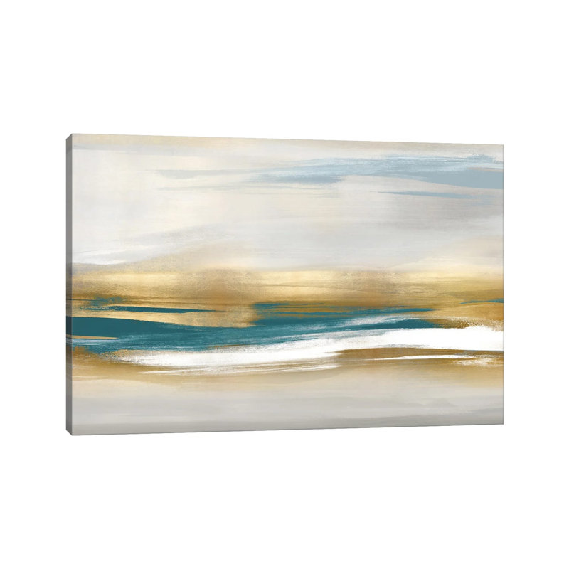 Gold Rush Teal I by Jake Messina - Wrapped Canvas Print, 20.32 cm H x 30.48 cm W