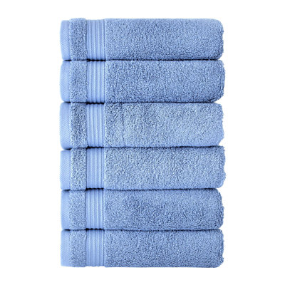 Essuie-mains Shannan en coton turc - très absorbant, séchage rapide, utilisation quotidienne, ensemble de 6, 16 po x 27 po