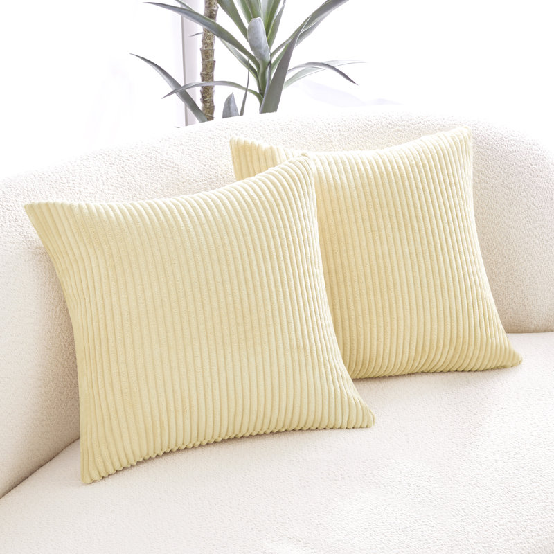 Reversible Pillow Cover, 16"W x 16"L, Black