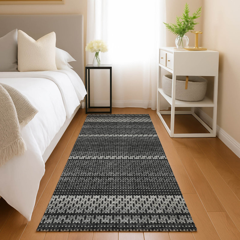 Machine Washable Indoor/Outdoor Lockway ACN2427 Stripes Rug, Runner 2'3" x 7'6"