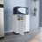 Kitchen Cart, Three Side Shelves, White Finish
