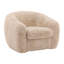 Caitlin Polyester Faux Fur Occasional Chair, Cream