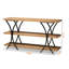 Console Parkland en métal brun naturel noir, H 31,33 po x l 59,56 po x P 15,80 po
