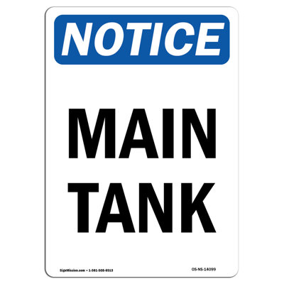 Main Tank Sign