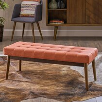 Pair of Pink Midcentury Rolling Ottomans at 1stDibs