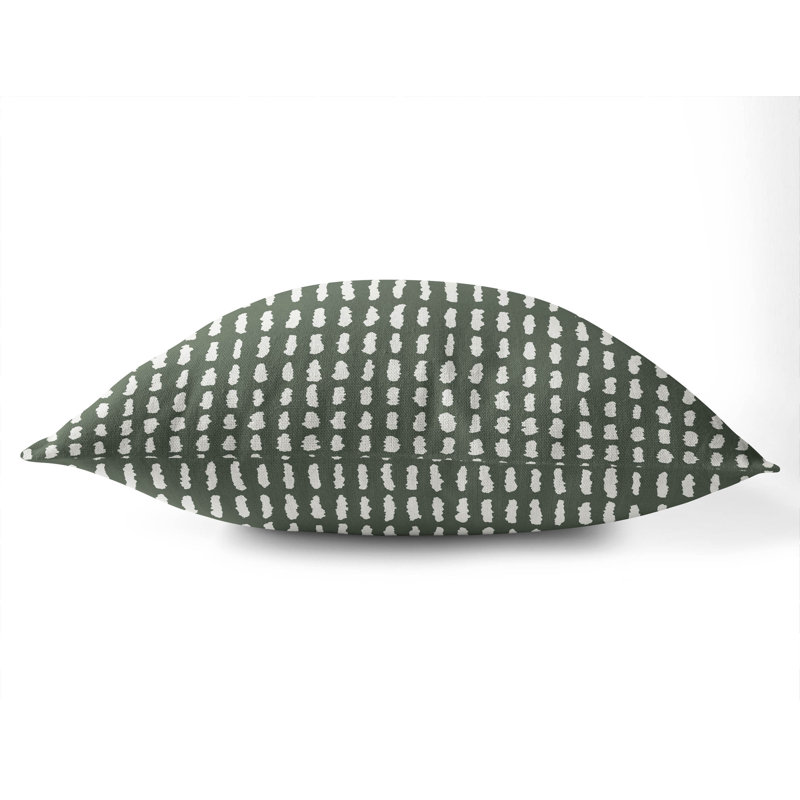 Coussin Pasture Play, H 18 po x l 18 po, Chimichurri / rayé vert