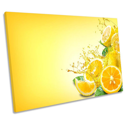Fruit Slices Splash - Wrapped Canvas Print