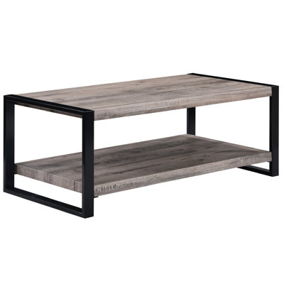 Rustic Brown Wooden Coffee Table With Movable Storage, Rectangular For Living Space Contemporary Shelf, Furniture