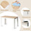 Ensemble de table de salle à manger en bois pour 4 personnes avec 2 bancs-1446748686-1446748675-1446748674