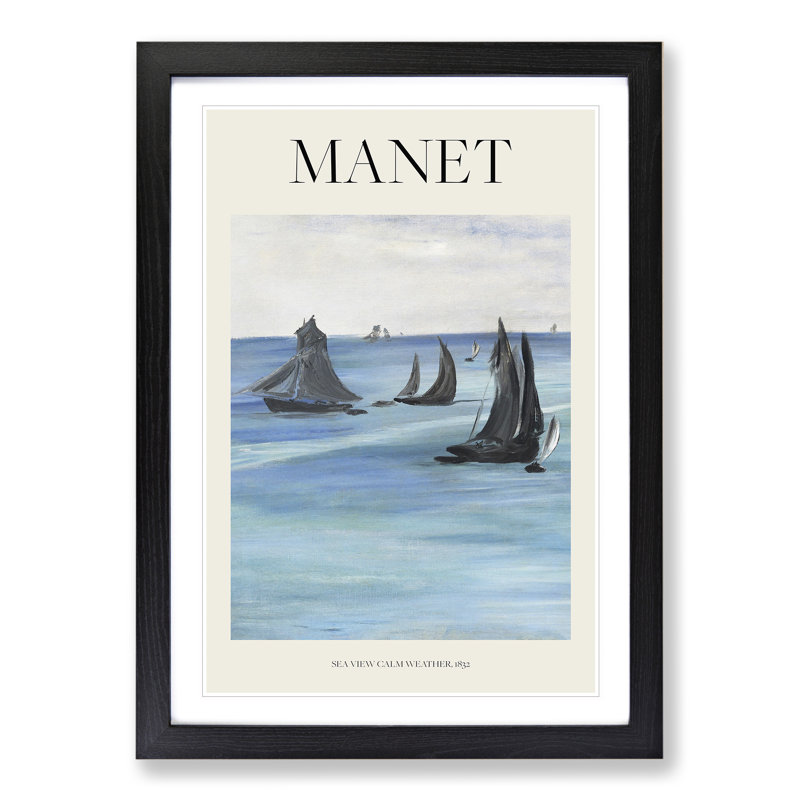 Sea View, Calm Weather by Edouard Manet - Picture Frame Graphic Art, 48cm H x 36cm W x 2cm D