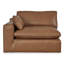 Causeuse modulaire en cuir caramel Emilia 2pc-106845952-106845951