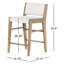 Charon Upholstered Stool with Solid Wood Frame-1027727018