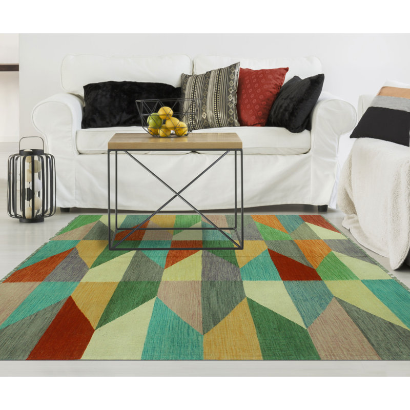 Brhea Wool Striped Indoor Rug