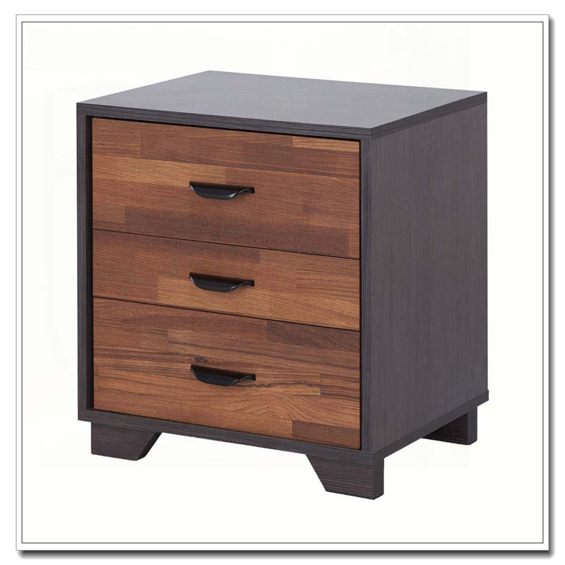 Walnut and Espresso 3-drawer Rectangular Accent Table