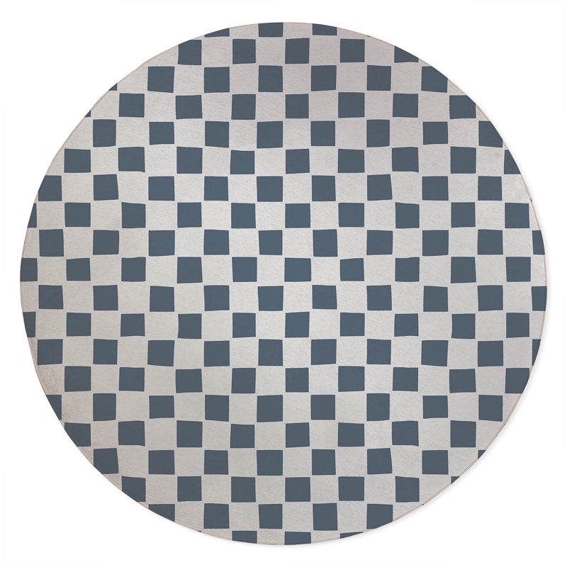 Tapis d'extérieur à carreaux antidérapant, Rond 5 pi