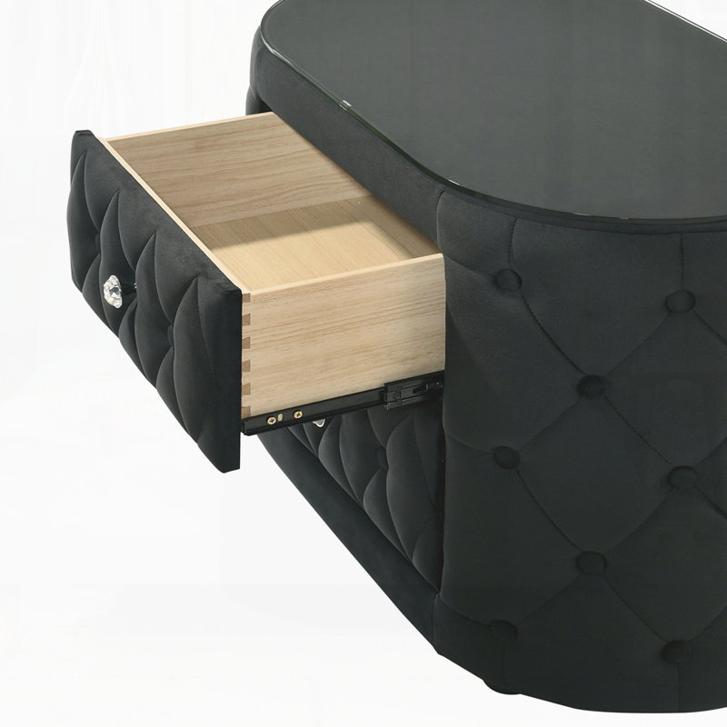 Table de chevet moderne pour chambre à coucher, Noir