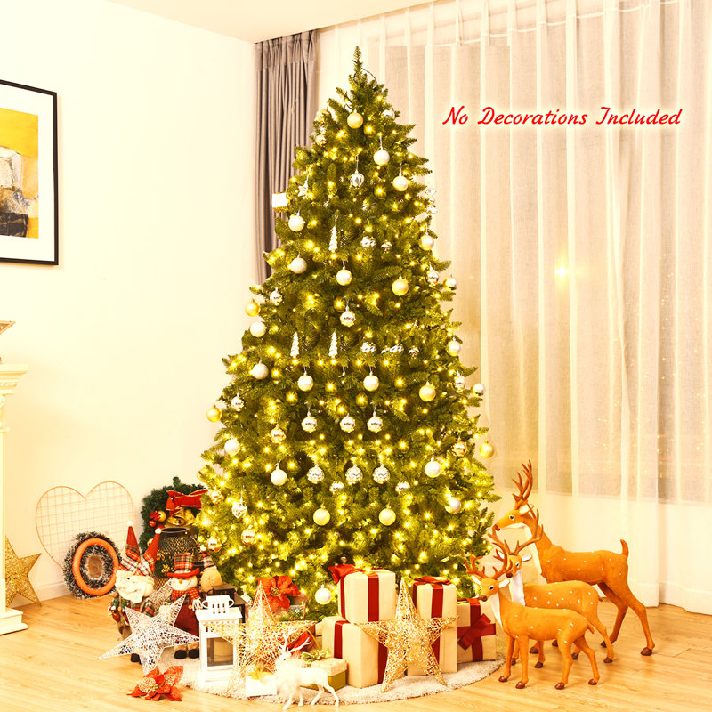 Sapin de Noël artificiel articulé vert 7,5 pi avec 700 lumières claires et blanches Kaesin, 7,5 pi
