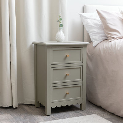 45cm W Solid + Manufactured Wood Bedside Table
