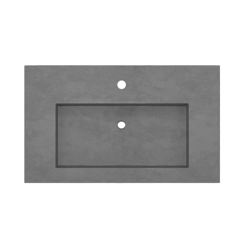 Capistrano 36.5" Single Bathroom Vanity Top with Sink, Slate, Single