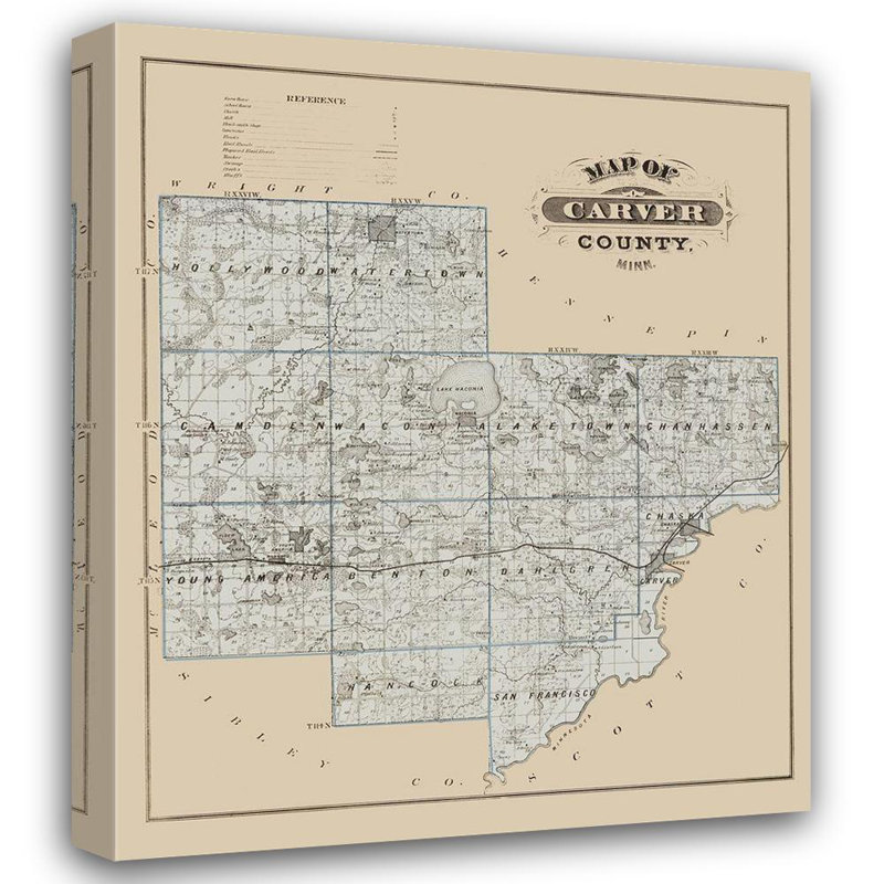 «Red Barrel Studio®», art sur toile tendue par Andreas Gallery: Carver, Minnesota Landowner, Andreas, 1874, H 43 po x l 36 po